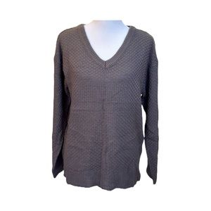 LuLaRoe Torrie V-neck Sweater Size XS Gray